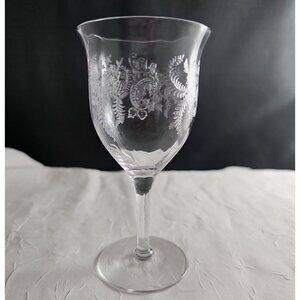 Antique Fostoria Florid Footed Cocktail Glasses 5" wine paisley etched Rare